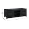 Flash Furniture Sheffield Classic TV Stand for up to 80in. TVs - Modern Black Finish w/Full Glass Doors - 3 Shelves GC-MBLK65-BLK-GG - alternate 5